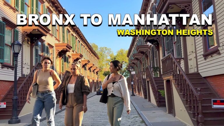 New York City 4K Walking Tour – The BRONX to Manhattan Walking Tour – WASHINGTON HEIGHTS, HIGHBRIDGE